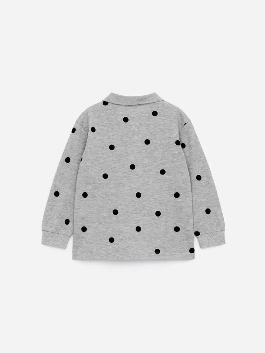 Hot ARKET Long-Sleeve Polo Shirt Grey Melange