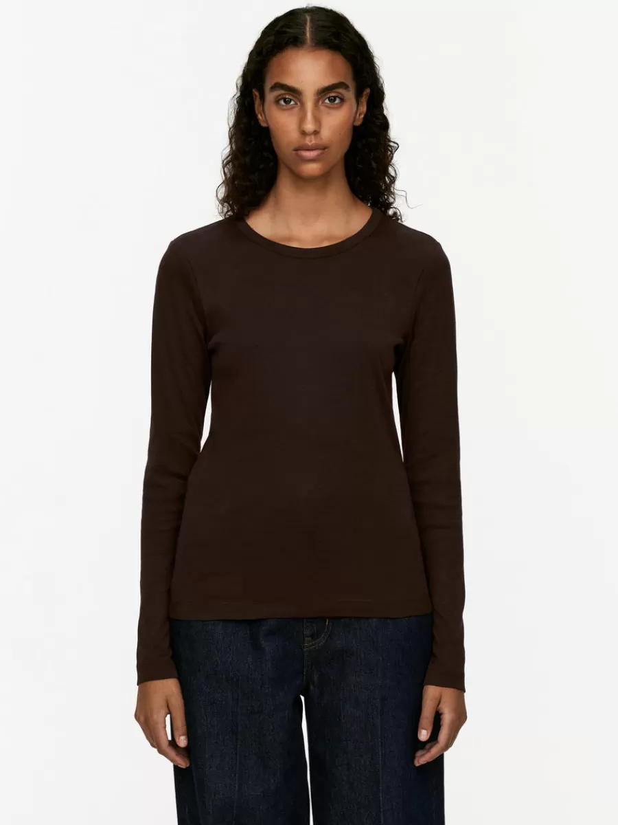 Shop ARKET Long-Sleeve T-Shirt Dark Brown