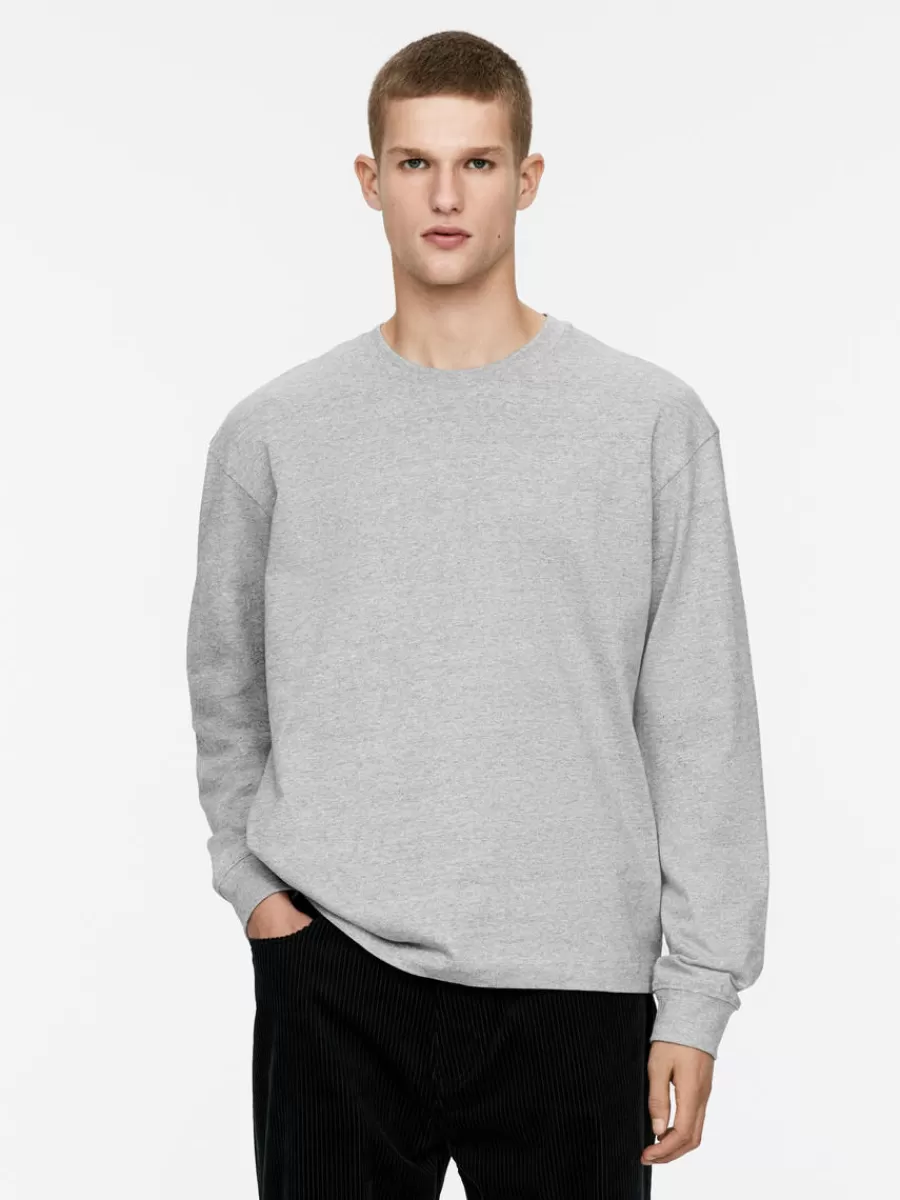 New ARKET Long-Sleeve T-Shirt Grey Melange