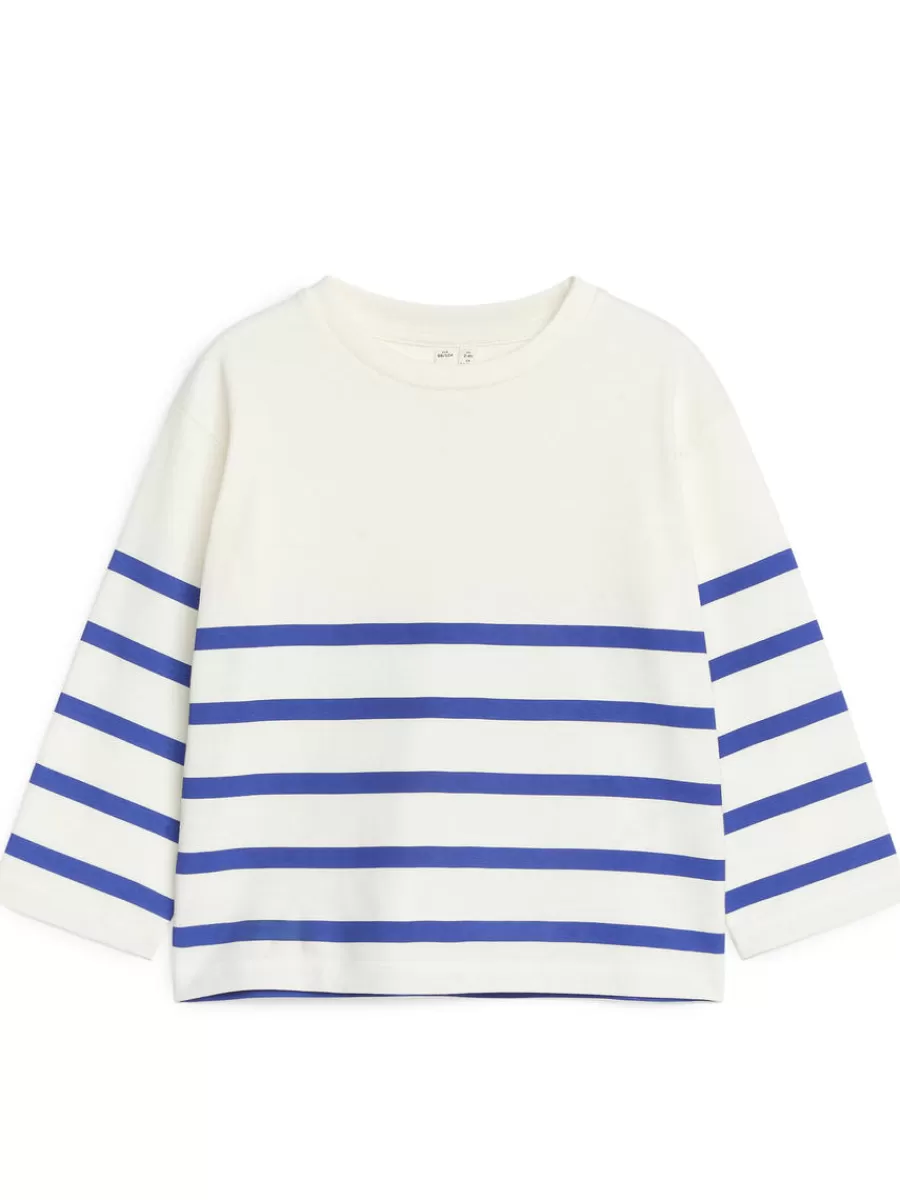 Online ARKET Long-Sleeve T-Shirt White/Blue