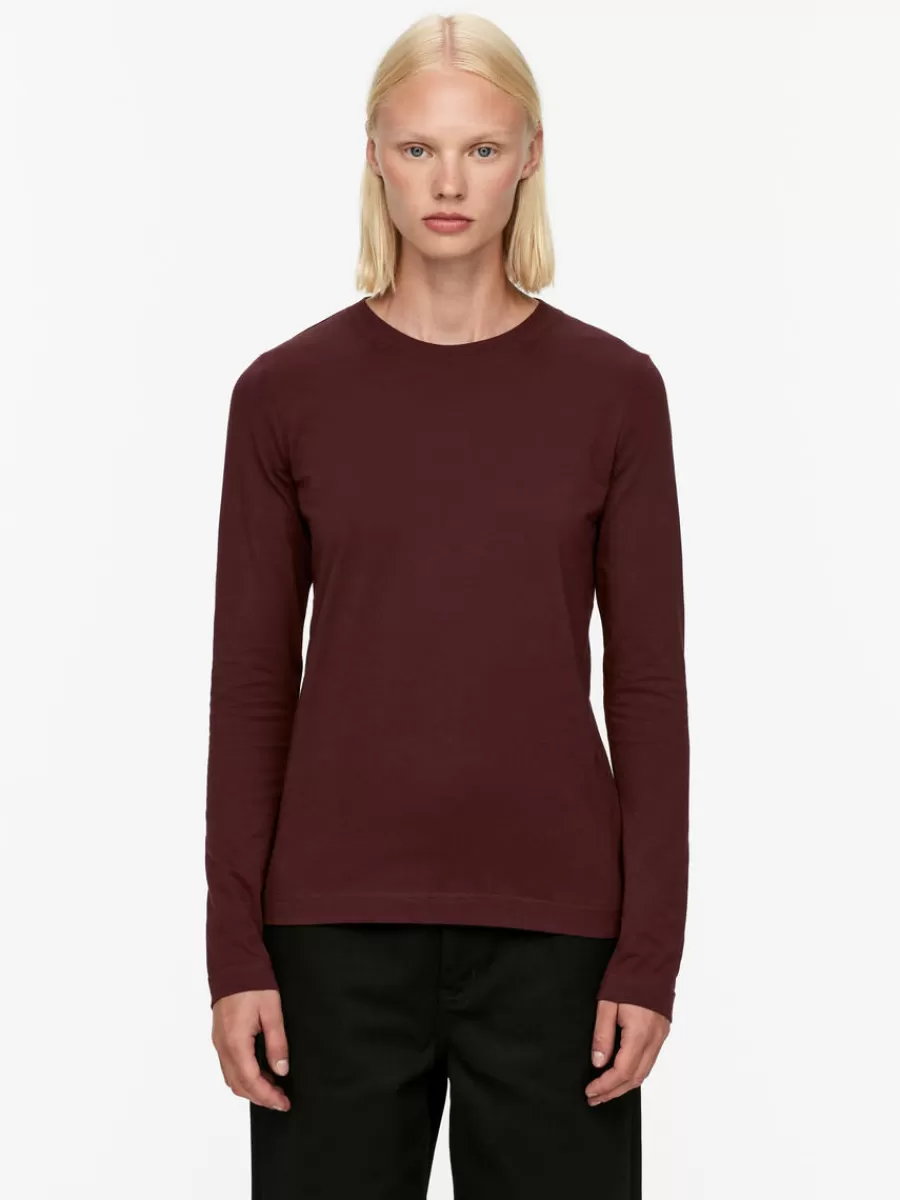Shop ARKET Long-Sleeve T-Shirt Dark Red