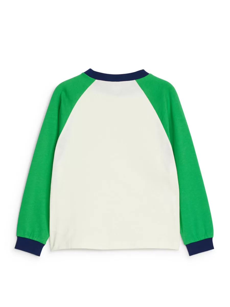 Cheap ARKET Long-Sleeve T-Shirt White/Green