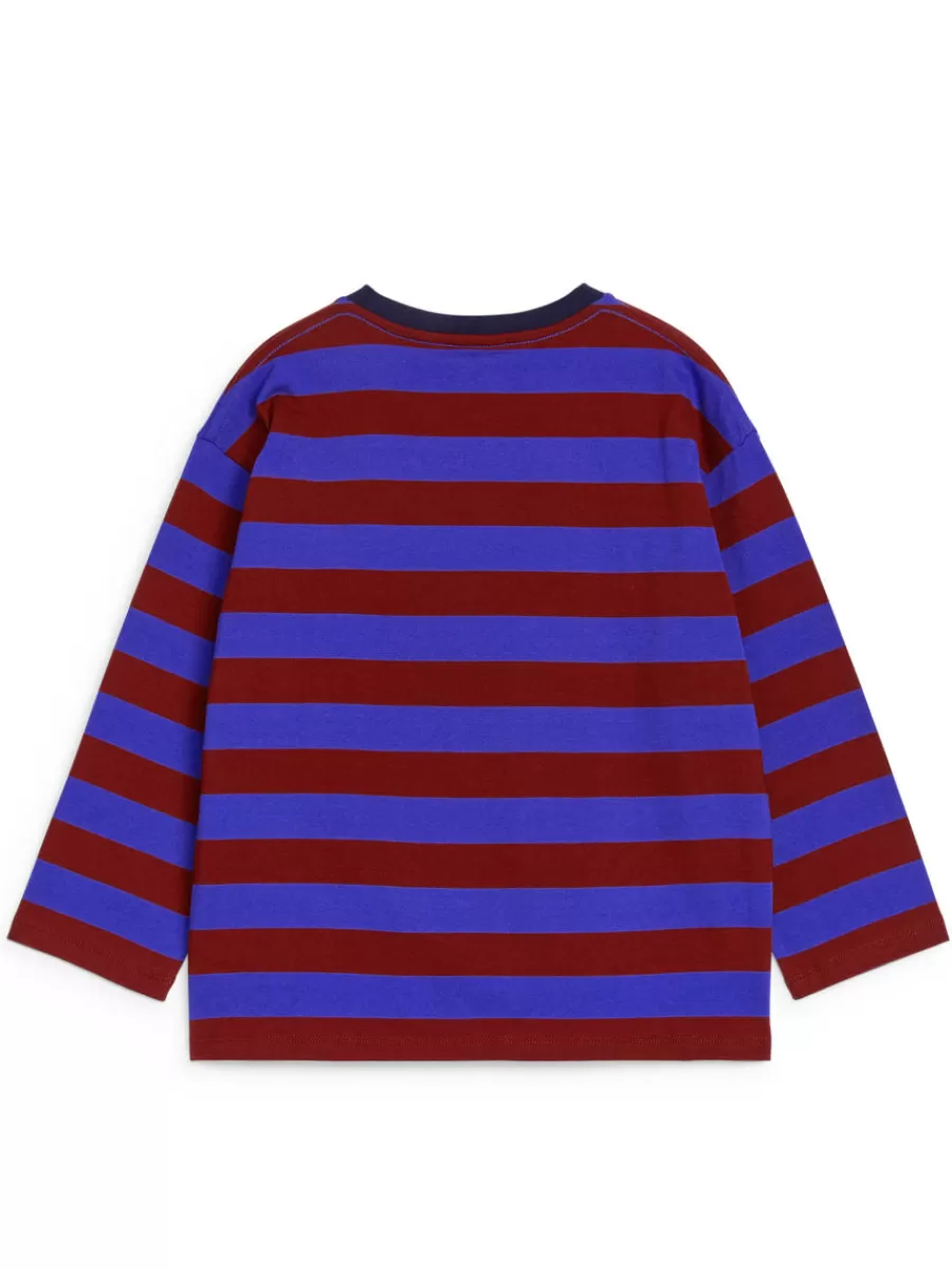 Best ARKET Long-Sleeve T-Shirt Blue/Burgundy