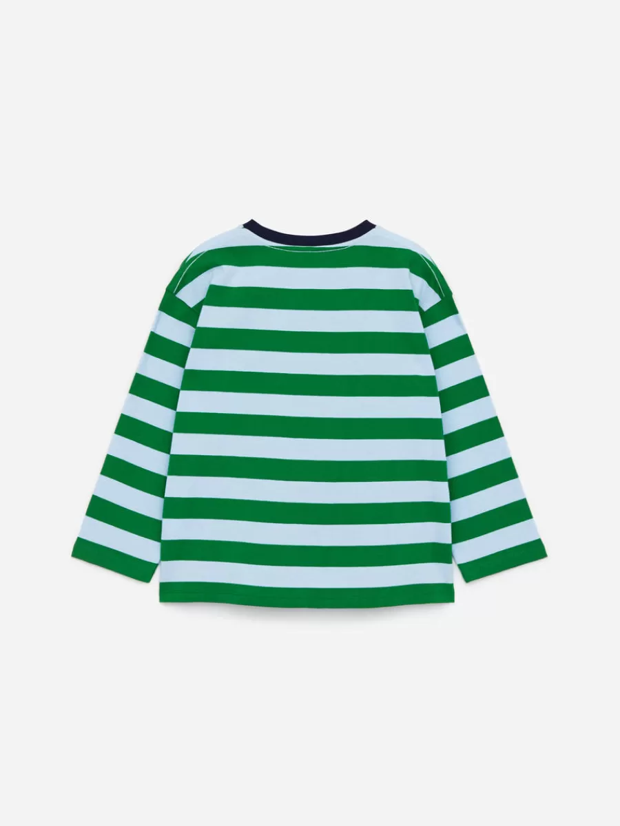 New ARKET Long-Sleeve T-Shirt Blue/Green