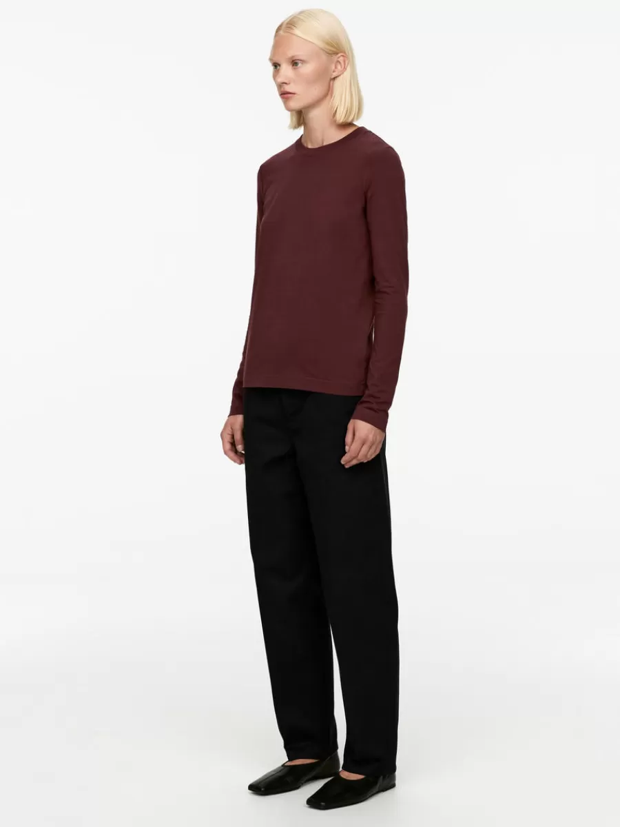 Shop ARKET Long-Sleeve T-Shirt Dark Red