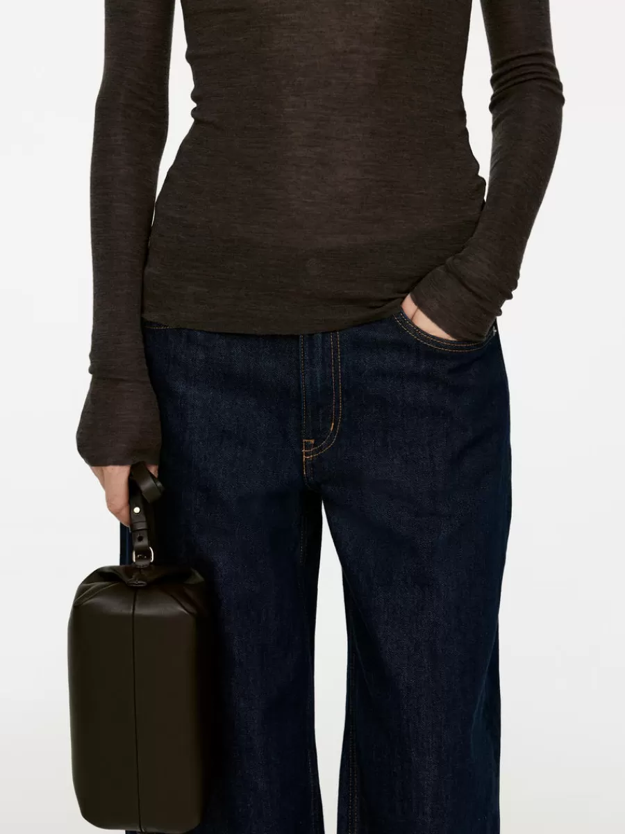 Hot ARKET Long-Sleeved Merino Top Brown