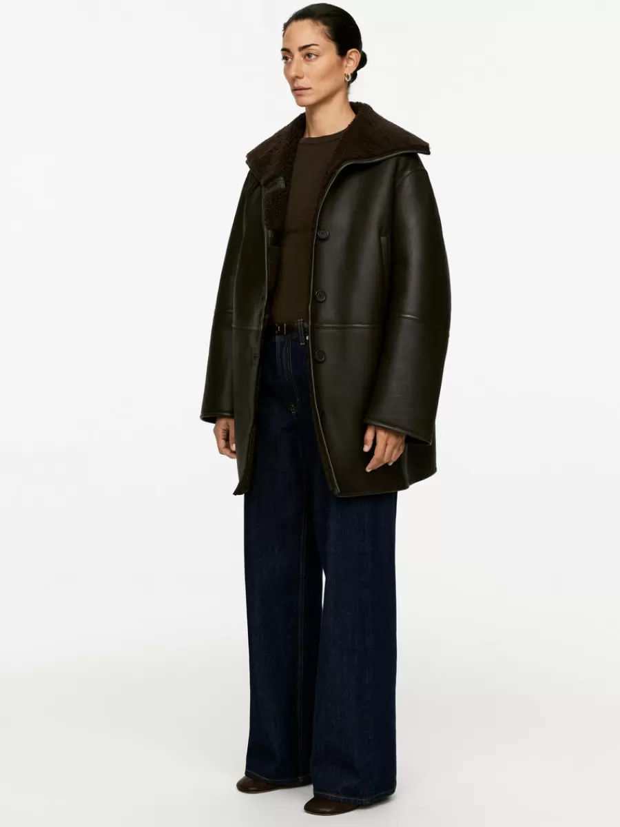 Store ARKET Long-Sleeved Merino Top Dark Brown