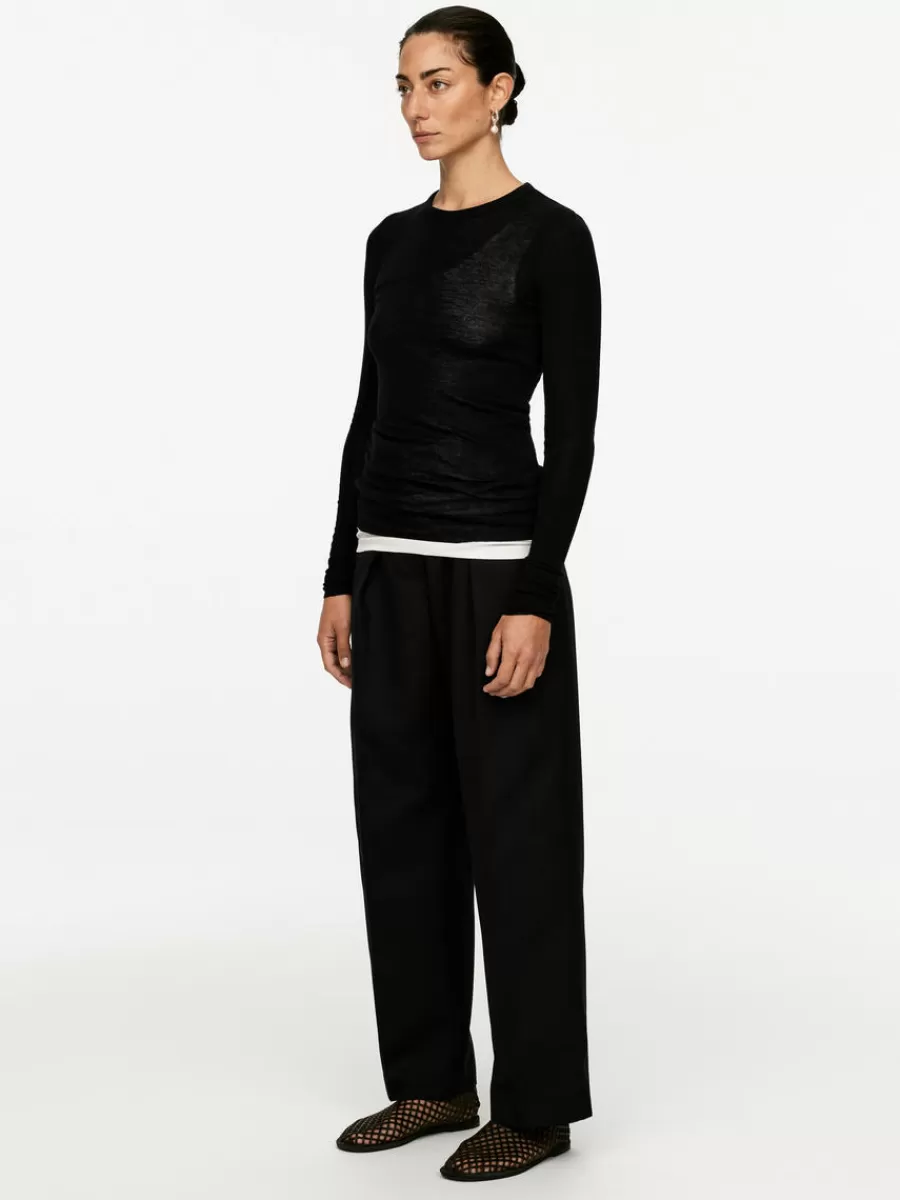 Cheap ARKET Long-Sleeved Merino Top Black
