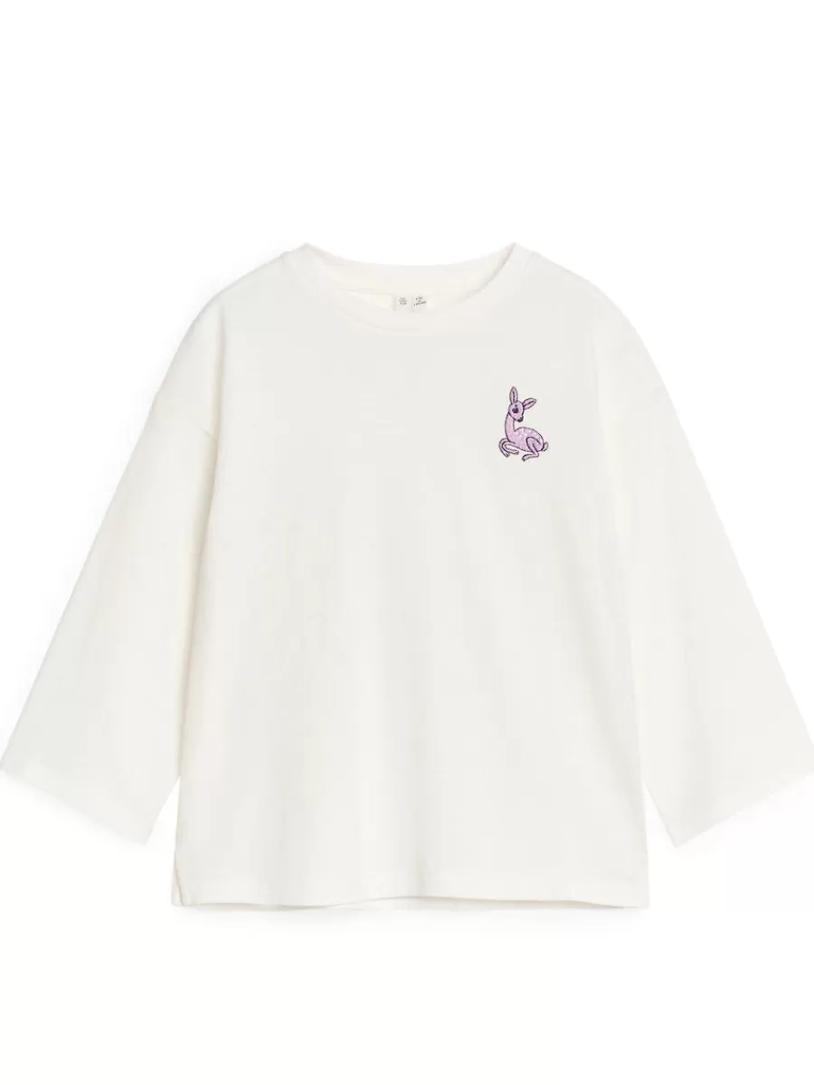 New ARKET Long-Sleeved T-Shirt Off White/Reindeer