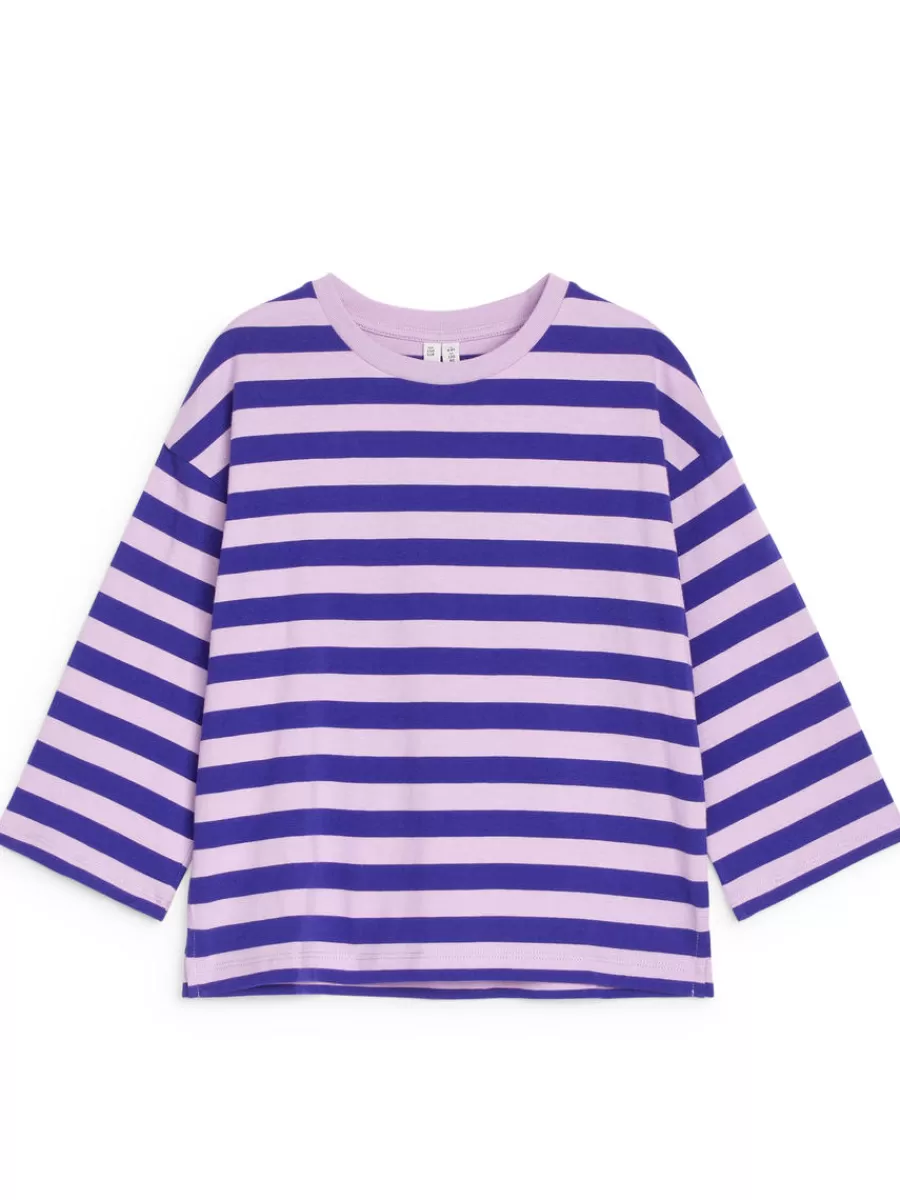 Sale ARKET Long-Sleeved T-Shirt Lilac/Dark Purple