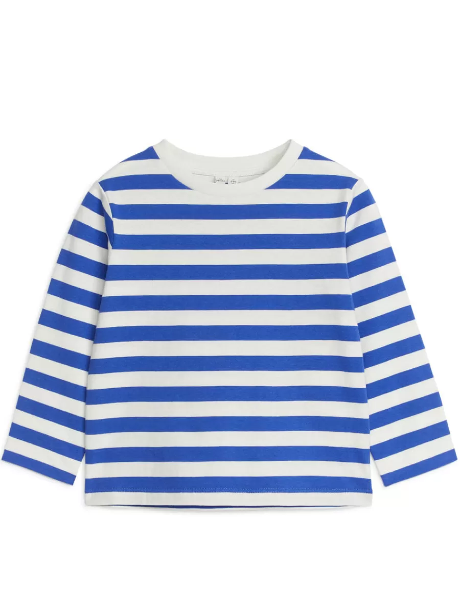 Cheap ARKET Long-Sleeved T-Shirt Blue/White