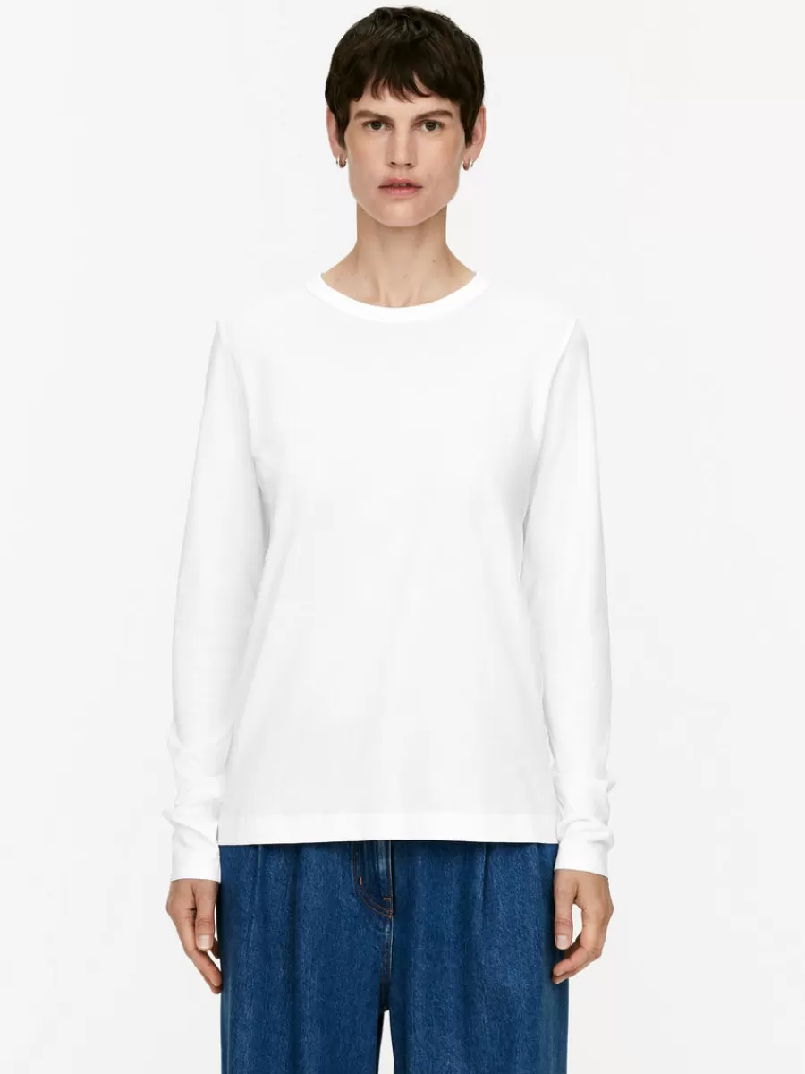 Cheap ARKET Long-Sleeved T-Shirt White