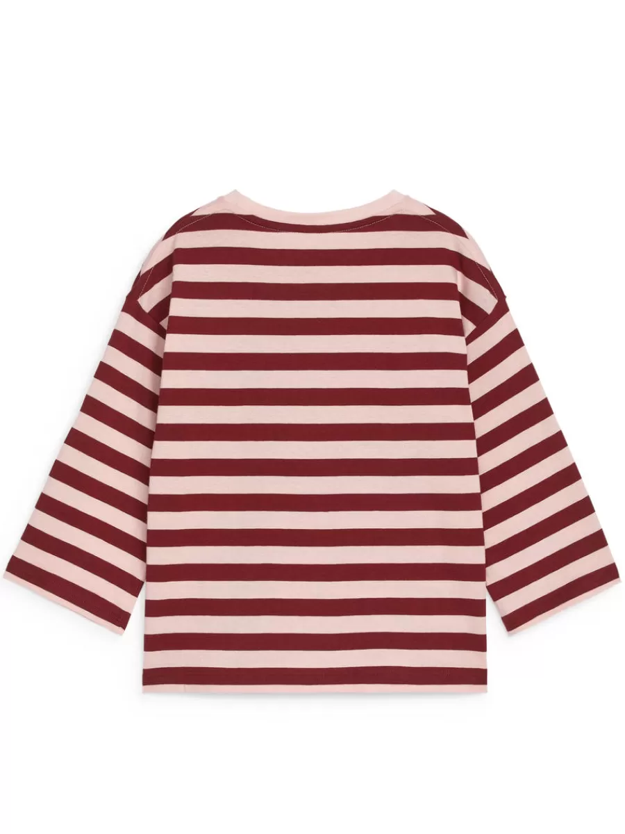 Online ARKET Long-Sleeved T-Shirt Pink/Burgundy