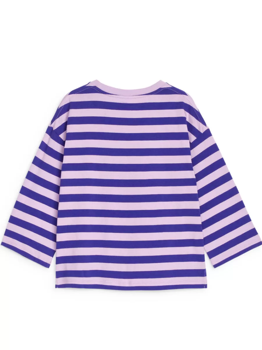 Sale ARKET Long-Sleeved T-Shirt Lilac/Dark Purple