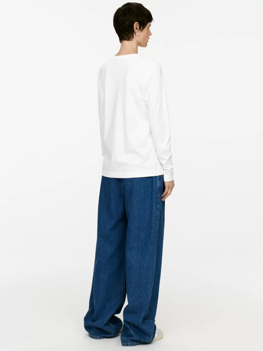 Cheap ARKET Long-Sleeved T-Shirt White