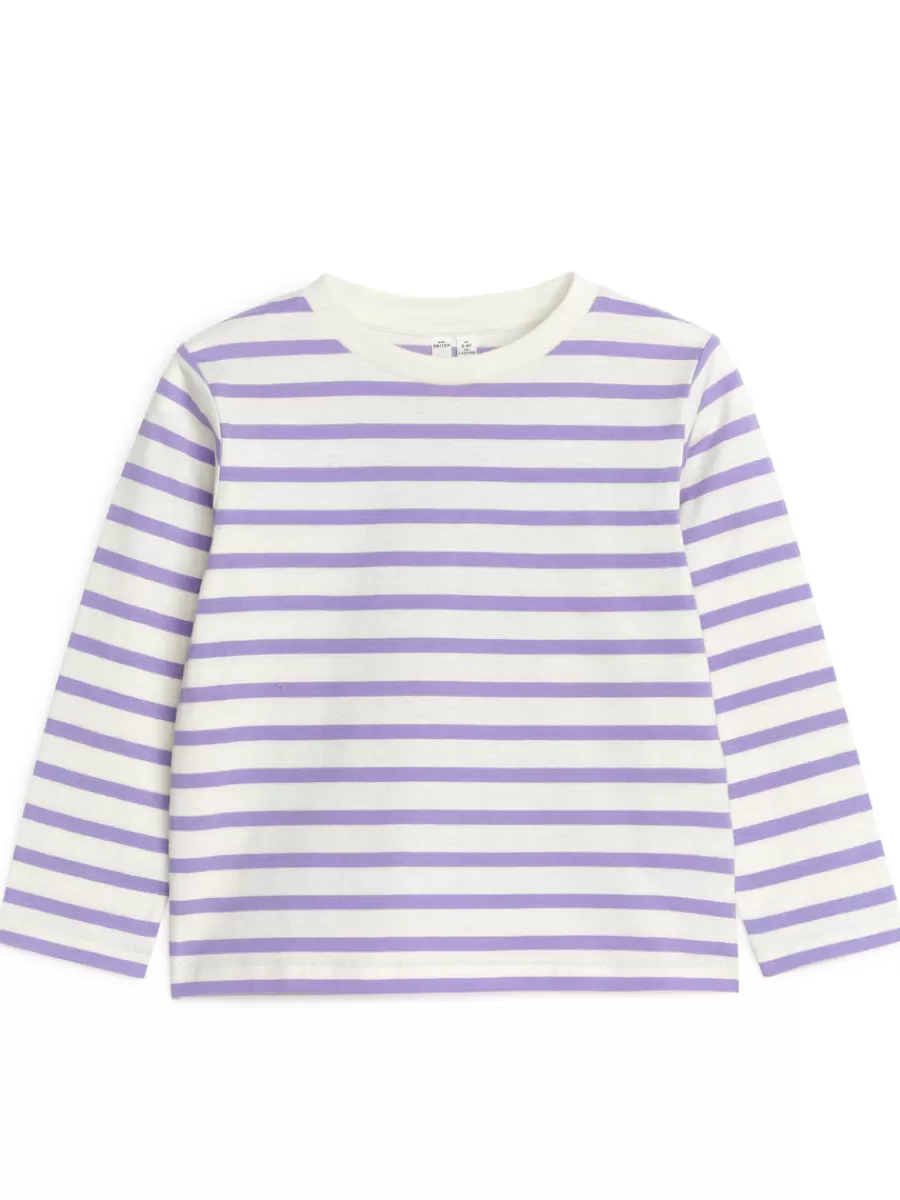 Clearance ARKET Long-Sleeved T-Shirt Set Of 2 Purple/White