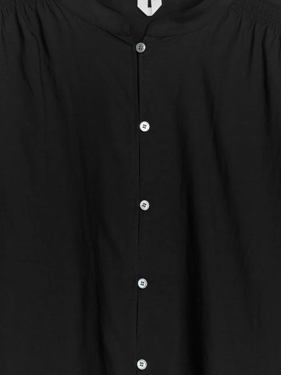 Cheap ARKET Loose Button-Up Blouse Black