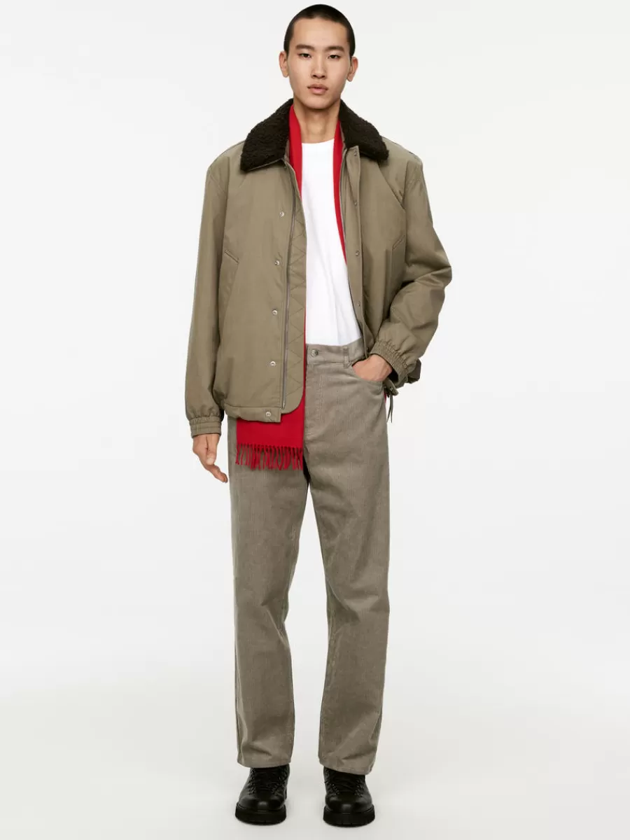 Best ARKET LOOSE Corduroy Trousers Light Mole