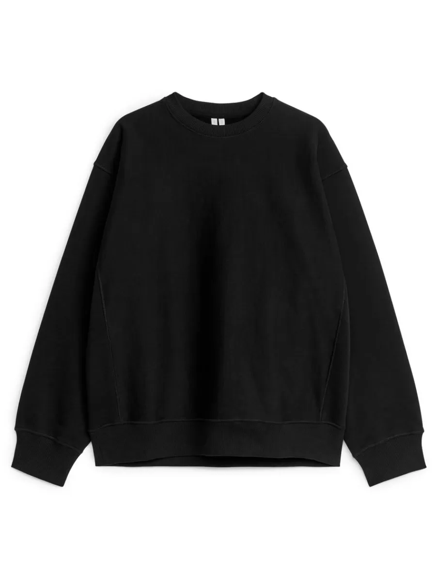 Cheap ARKET Loose Heavyweight Sweatshirt Black