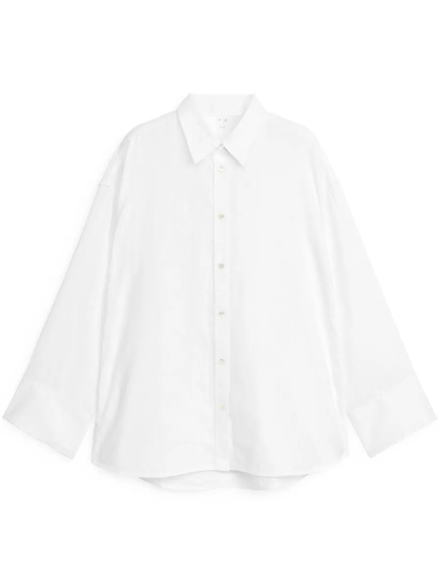 Store ARKET Loose Linen Shirt White