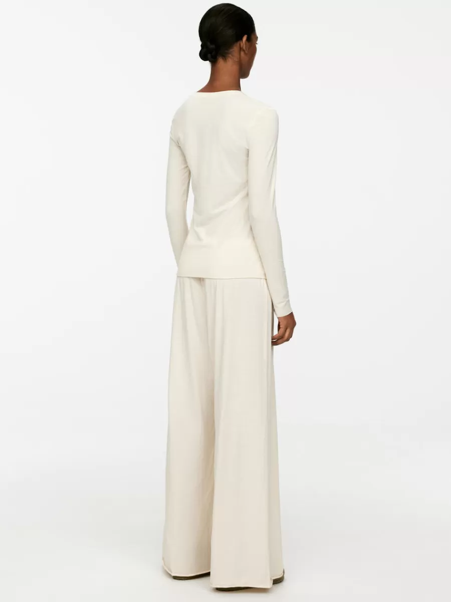 Store ARKET Lyocell Blend Long Sleeve Off White