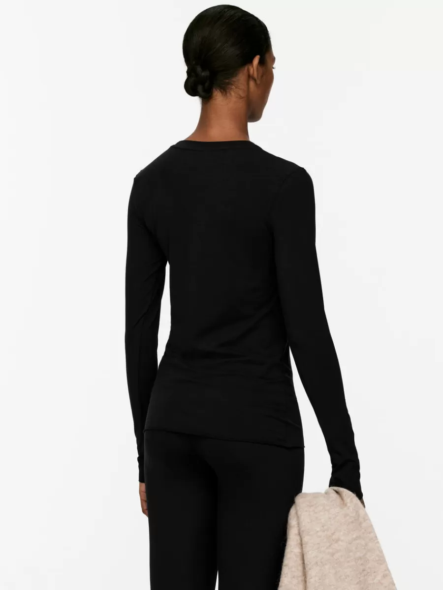 Outlet ARKET Lyocell Blend Long Sleeve Black