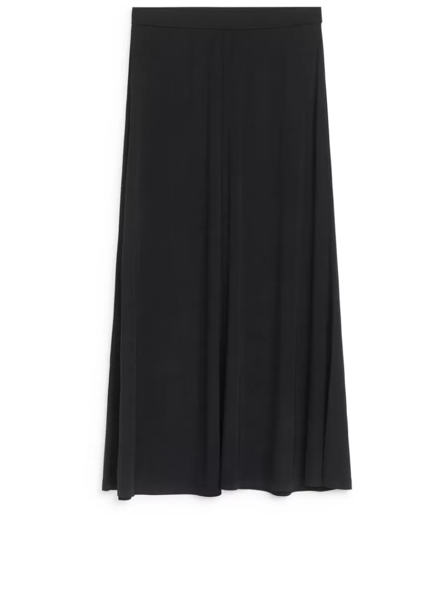 Cheap ARKET Maxi Jersey Skirt Dark Blue