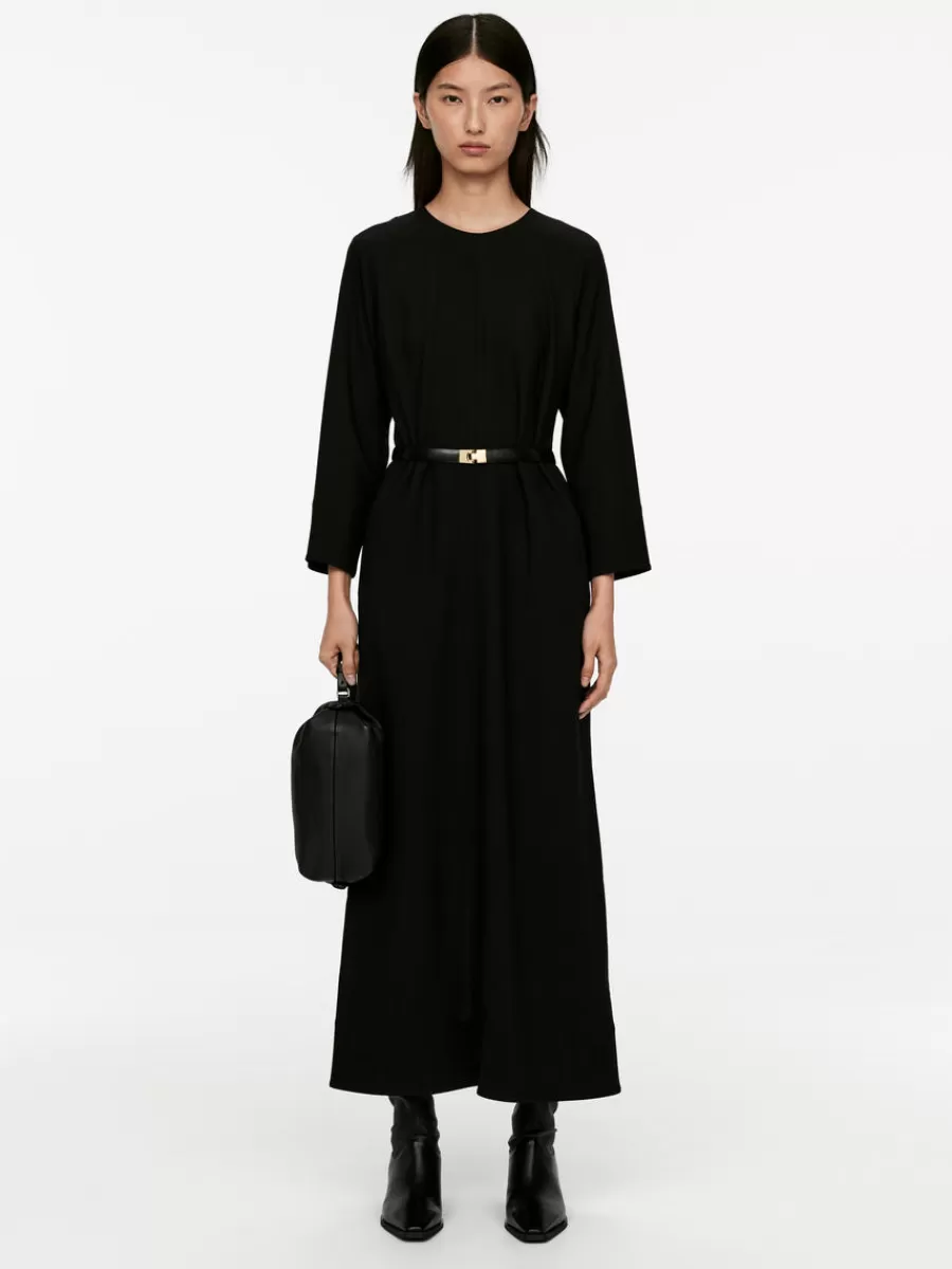 Online ARKET Maxi Wool Dress Black