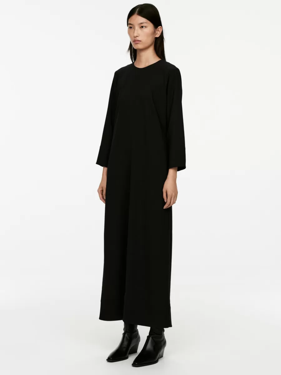 Online ARKET Maxi Wool Dress Black