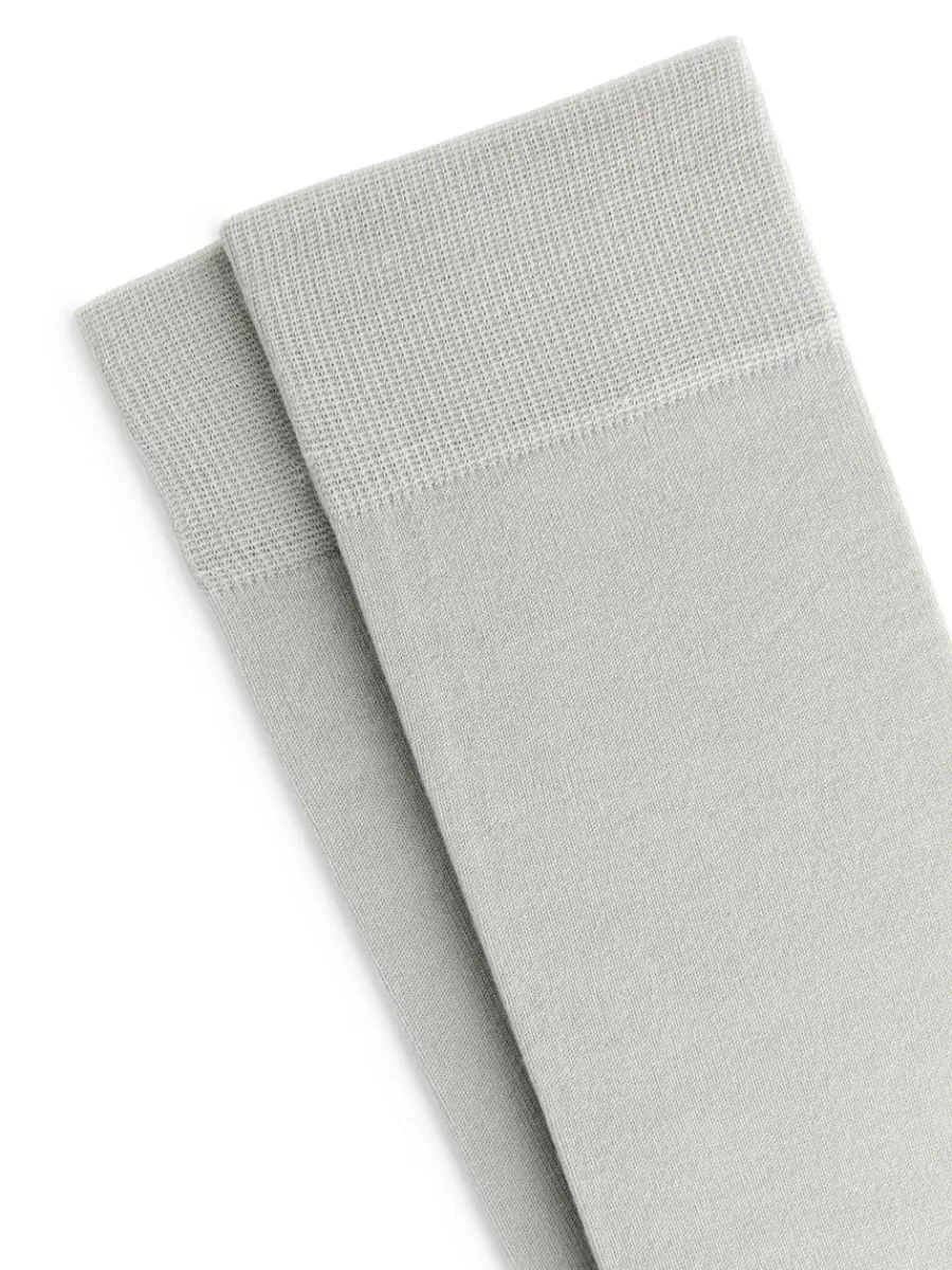 Hot ARKET Mercerised Cotton Socks Plain Grey
