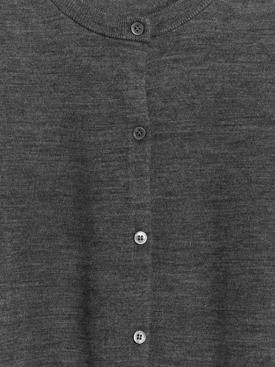 Best Sale ARKET Merino Cardigan Grey Melange