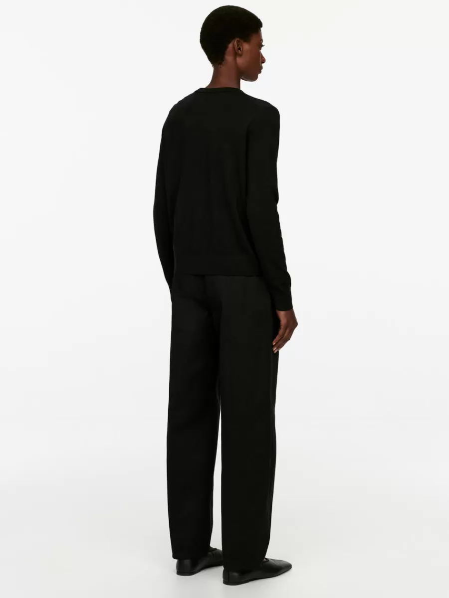 Cheap ARKET Merino Wool Cardigan Black