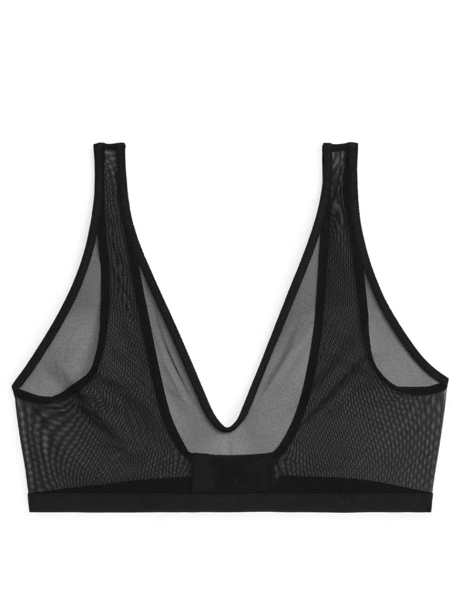 Best Sale ARKET Mesh Bra Black
