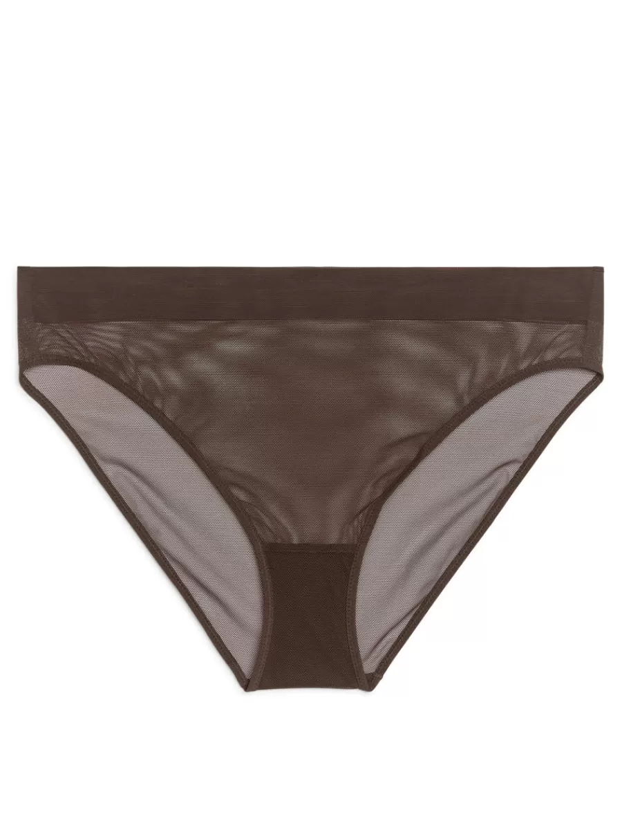 Discount ARKET Mesh Briefs Brown