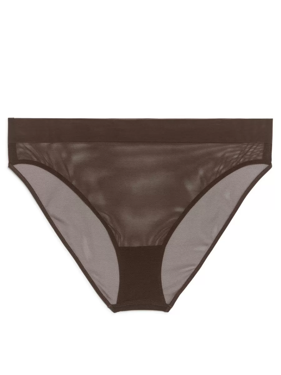 Discount ARKET Mesh Briefs Brown