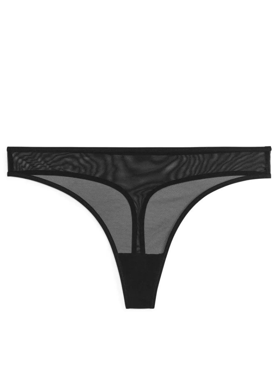 Sale ARKET Mesh Thong Black