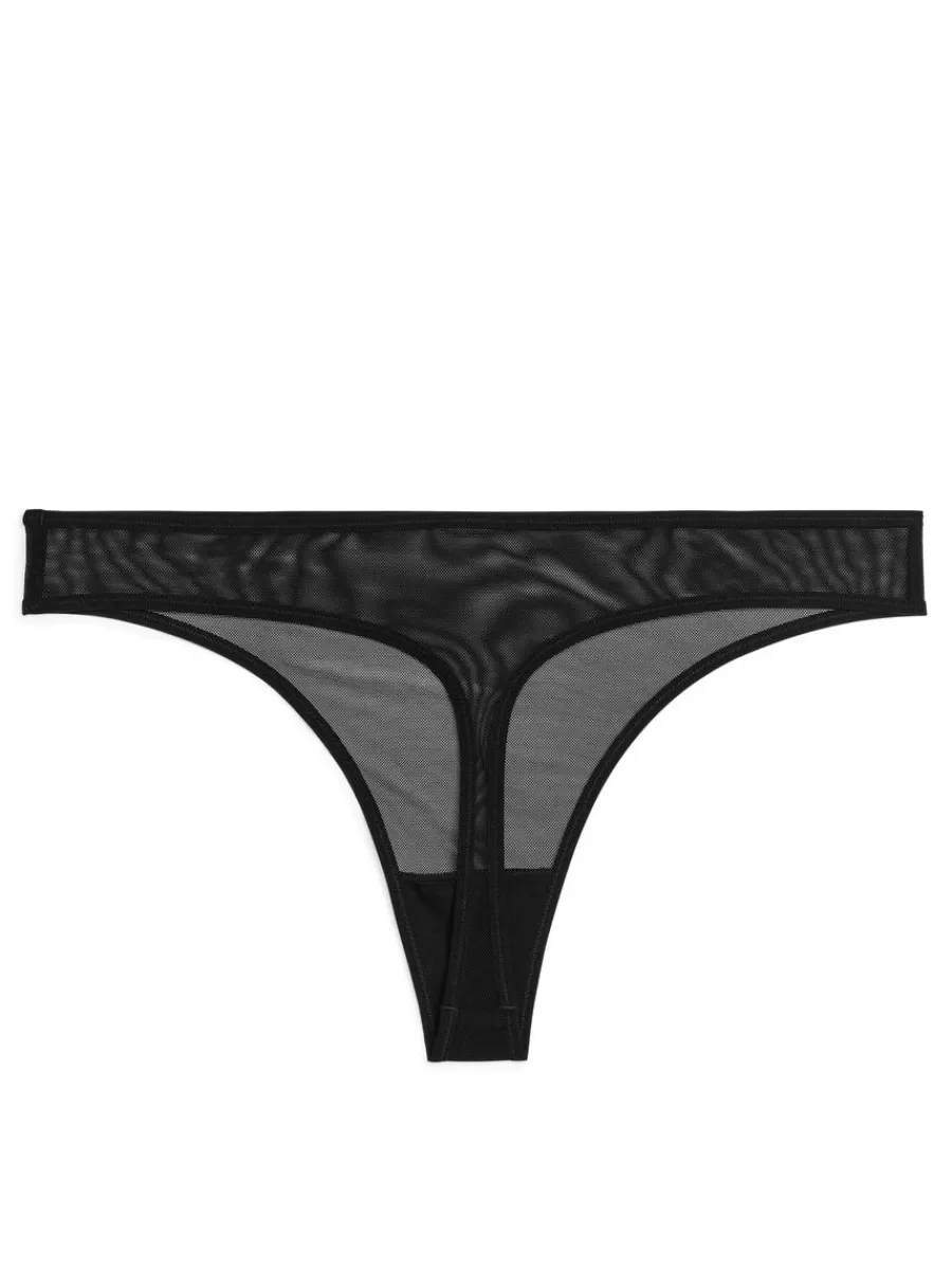 Sale ARKET Mesh Thong Black