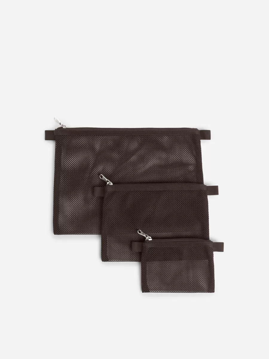 New ARKET Mesh Travel Organisers Dark Brown