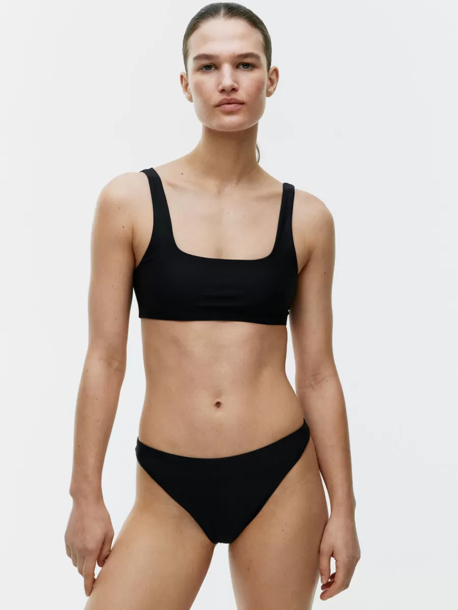 Store ARKET Mid-Waist Bikini Bottom Black