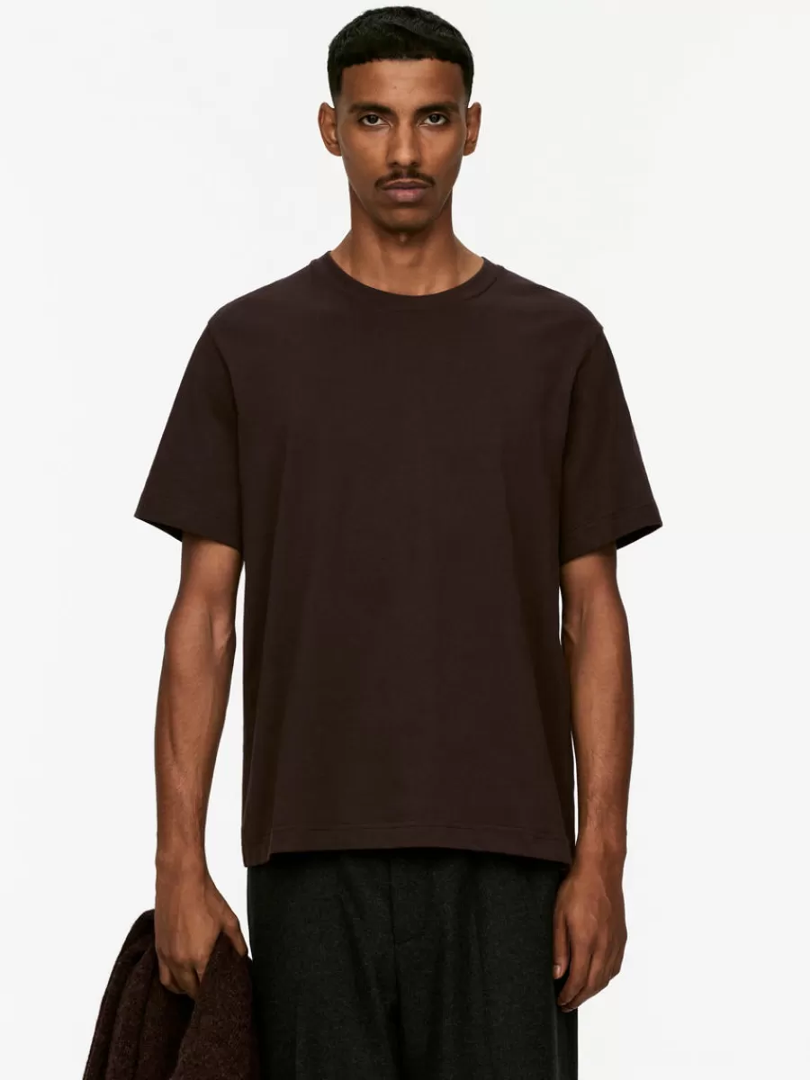Sale ARKET Midweight T-Shirt Dark Brown