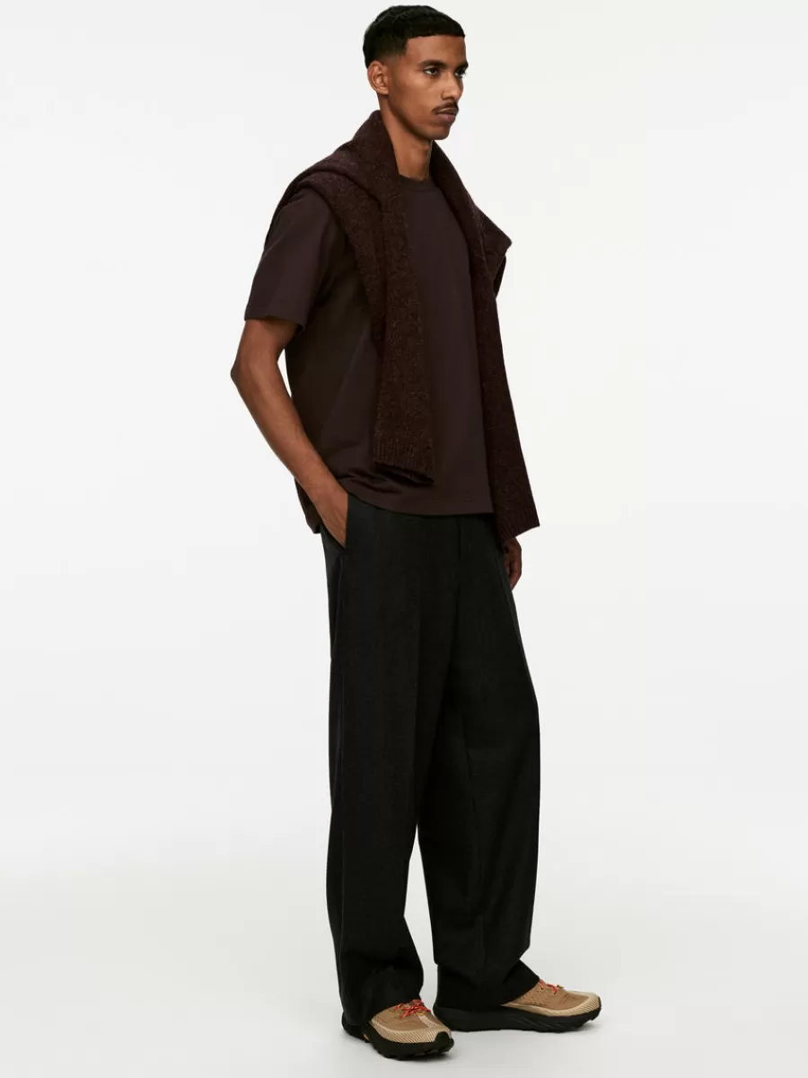 Sale ARKET Midweight T-Shirt Dark Brown