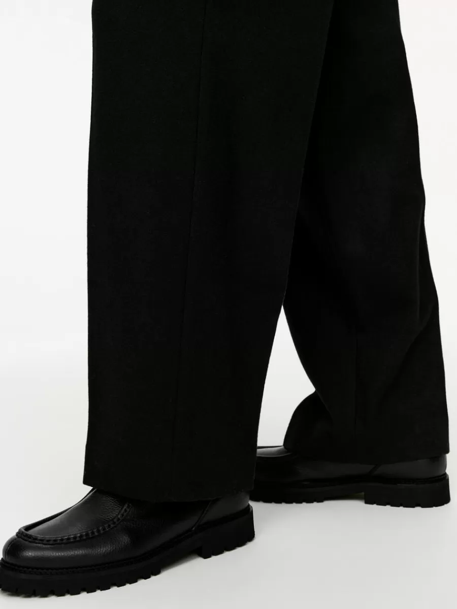Clearance ARKET Moc-Toe Leather Shoes Black