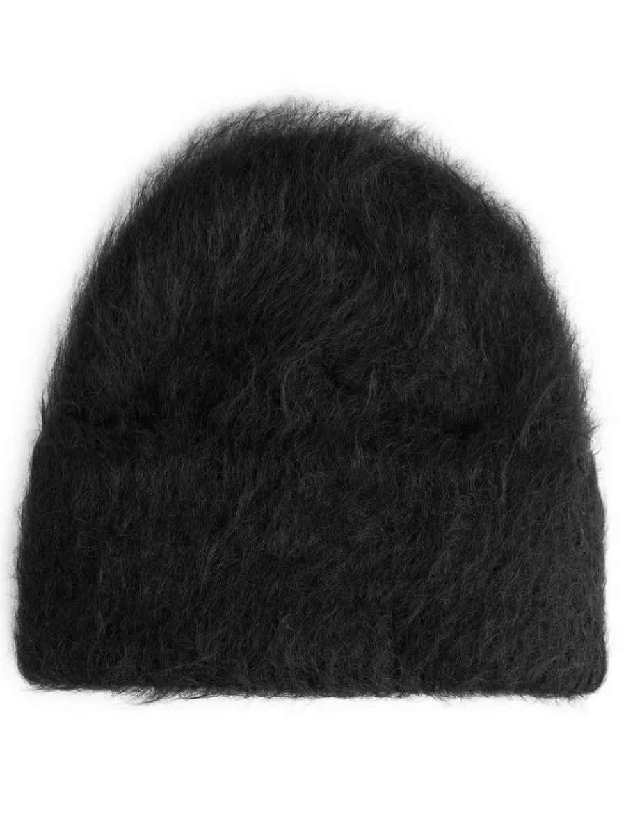 Sale ARKET Mohair-Wool Blend Beanie Black