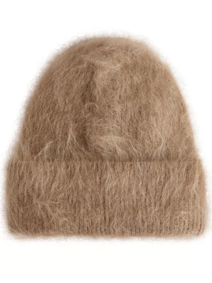 Clearance ARKET Mohair-Wool Blend Beanie Beige