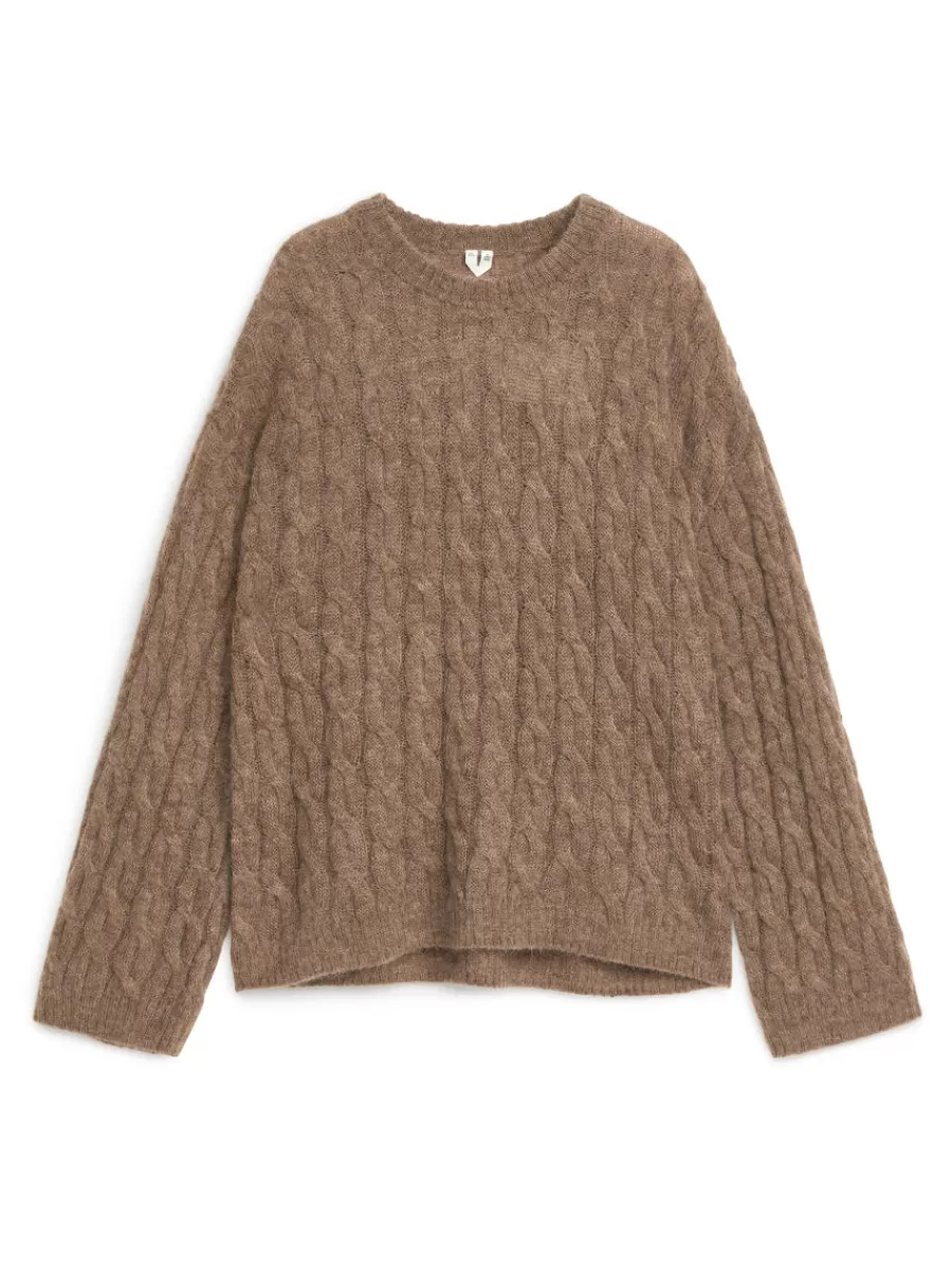 Flash Sale ARKET Mohair-Wool Blend Jumper Dark Beige