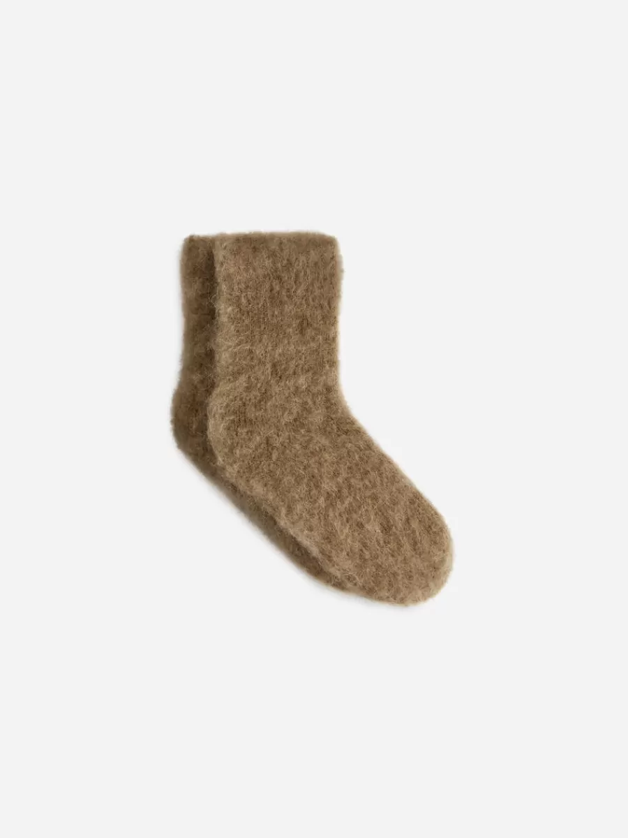 Hot ARKET Mohair-Wool Blend Socks Dark Beige