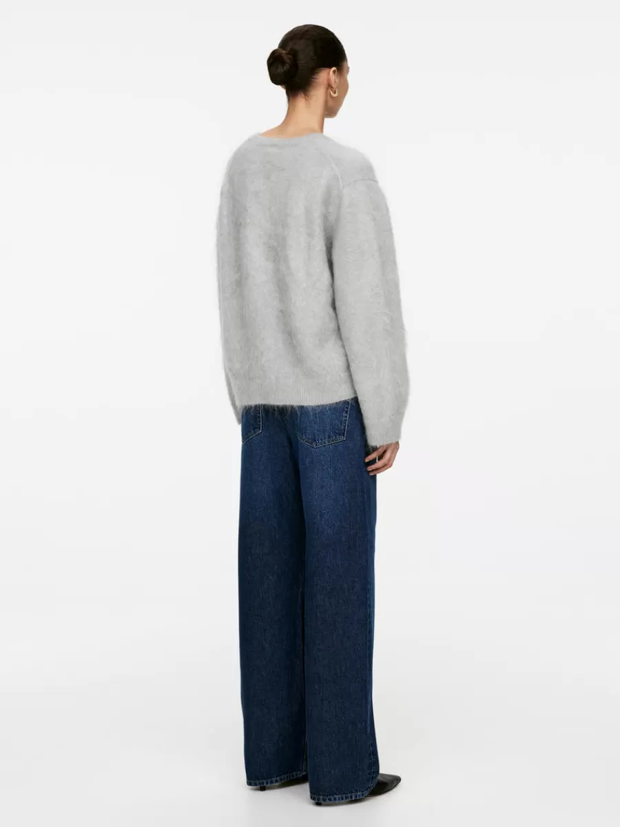 Shop ARKET Mohair-Wool Jumper Grey