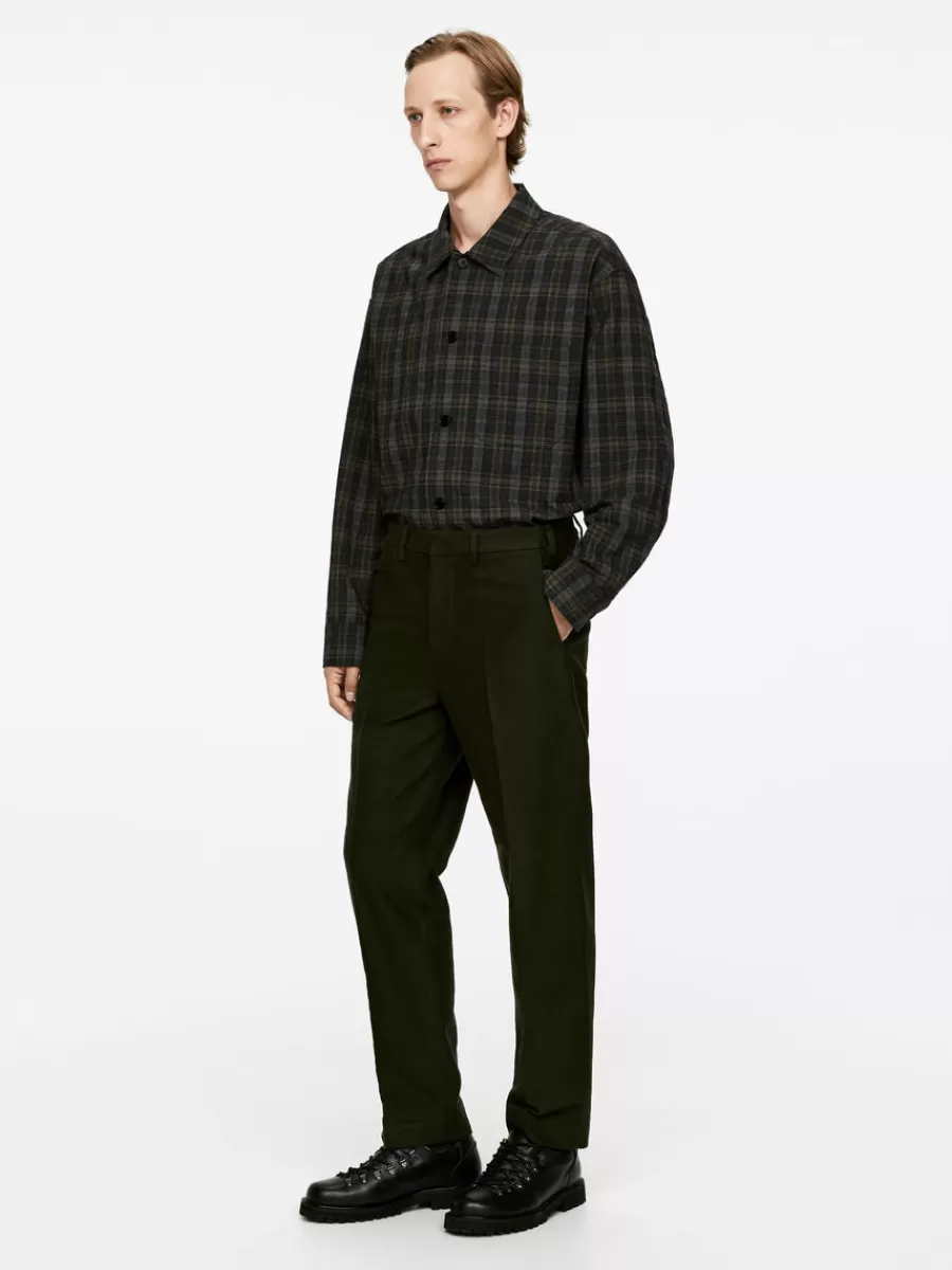 Clearance ARKET Moleskin Trousers Dark Green