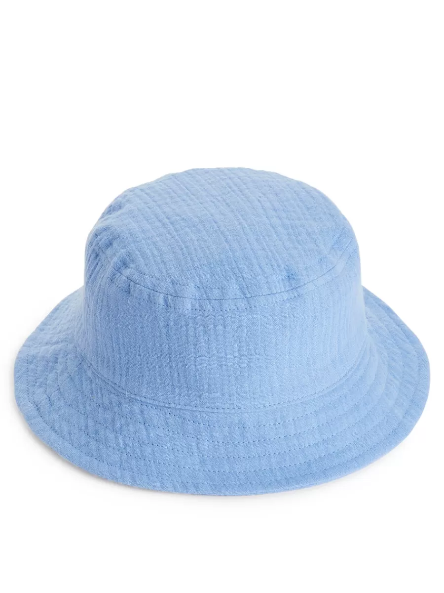Hot ARKET Muslin Bucket Hat Light Blue