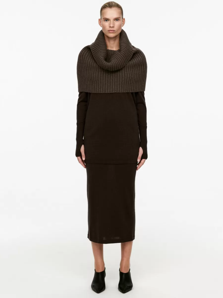 Fashion ARKET Nativa Rib Wool Collar Mole